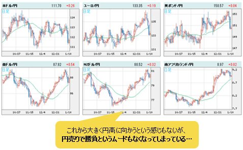 世界の通貨VS円 日足