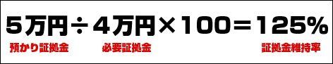 証拠金維持率の計算方法