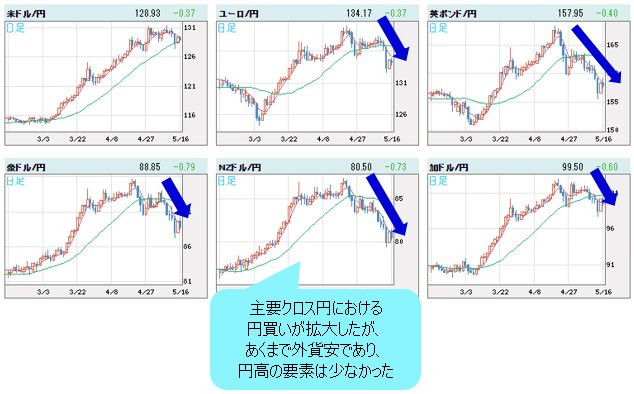 世界の通貨 VS 円 日足チャート