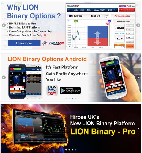 HIROSE FINANCIAL UKのウェブサイト・トップページ ローテーションバナー 3種類