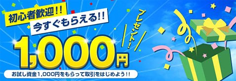 マネーパートナーズの1000円プレゼント