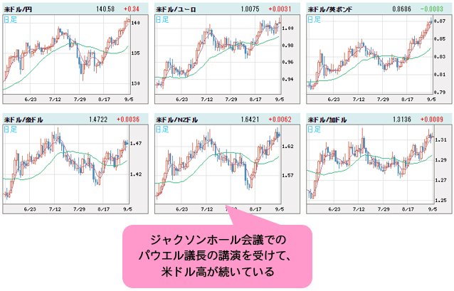 米ドルVS世界の通貨 日足