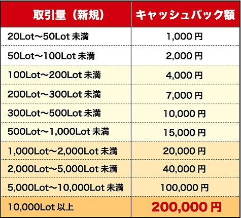 「トルコリラ/円2周年記念キャンペーン」のキャッシュバック条件