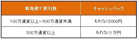 マネーパートナーズ「キャッシュバックキャンペーン条件」