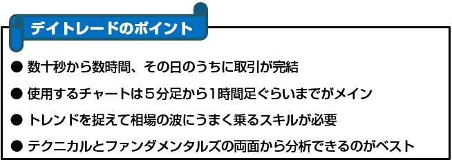 デイトレードのポイント