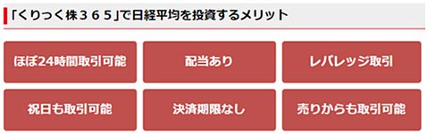 くりっく株365のメリット
