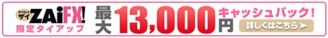 最大1万3000円キャッシュバック
