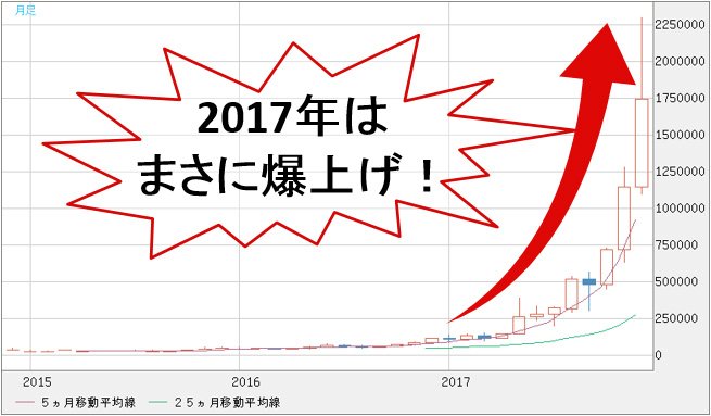ビットコイン/円 月足