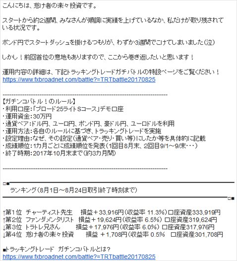 「ガチンコバトル!」のメール