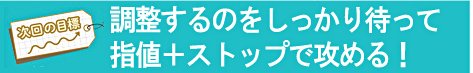 次回の目標 調整するのをしっかり待って指値+ストップで攻める!