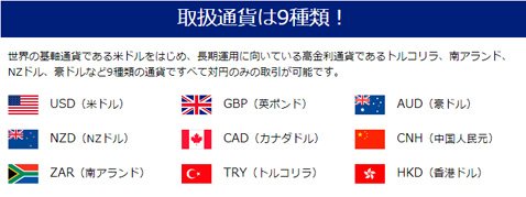 取扱通貨