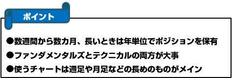 ポジショントレードのポイント