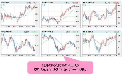 米ドルVS世界の通貨 日足