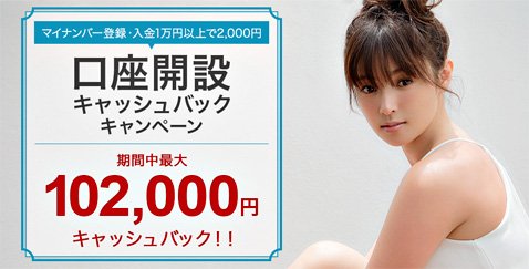 外為どっとコムの新規口座開設キャンペーン