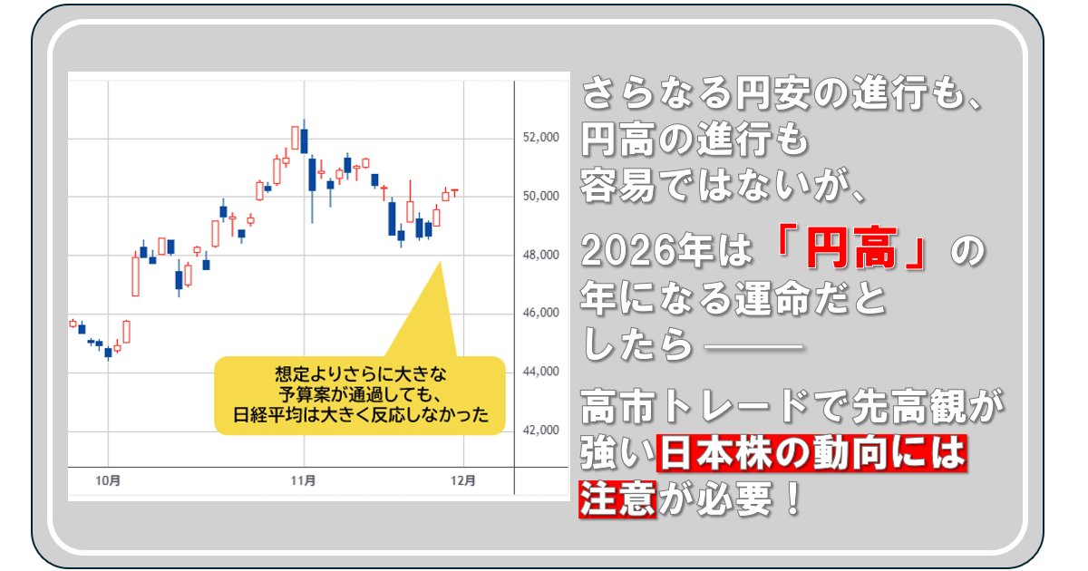 マートです‼️ 他の方は購入されないで下さい。 （十寿円満図） さらなる円安の進行も、円高の進行も容易ではないが、2026年は「円高
