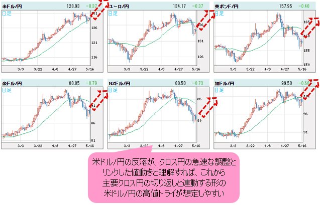 世界の通貨 VS 円 日足チャート