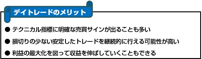 デイトレードのメリット