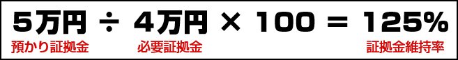 証拠金維持率の計算方法