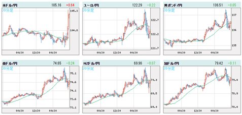 世界の通貨ＶＳ円 30分足チャート