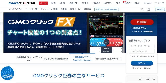 GMOクリック証券の公式サイト