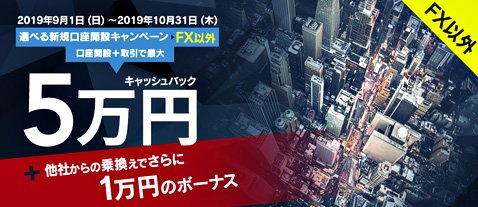 IG証券のキャッシュバックキャンペーン