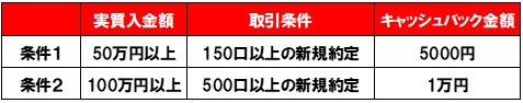 インヴァスト証券「トライオートETF キャッシュバックキャンペーン」
