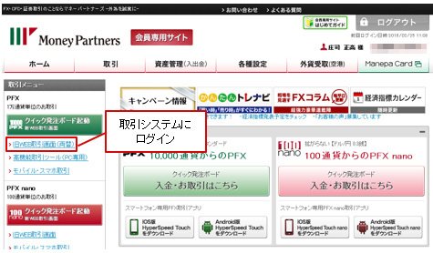 マネーパートナーズ「外貨両替サービス」