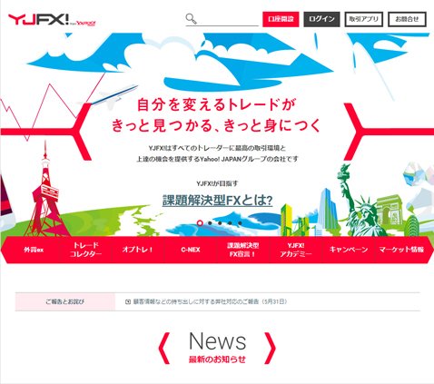 YJFX!・リニューアルサイト トップページ