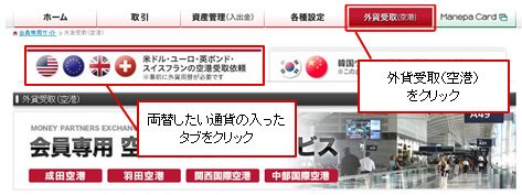 マネーパートナーズ「外貨受取サービス」