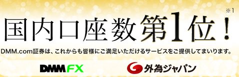 DMM.com証券・FX口座数国内1位