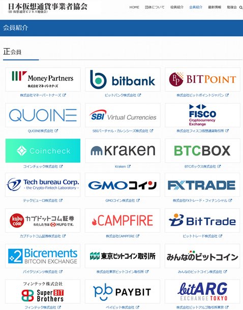 日本仮想通貨事業者協会（ＪＣＢＡ）の正会員