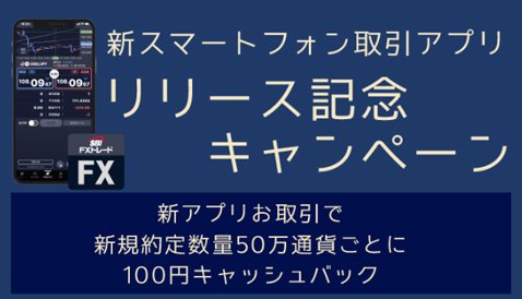 SBI FXトレード・「新スマートフォン取引アプリ リリース記念キャンペーン」