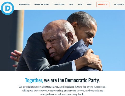 米民主党の公式サイト
