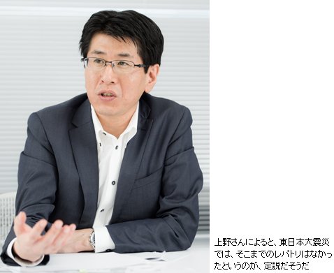上野さんによると、東日本大震災では、そこまでのレパトリはなかったというのが、定説だそうだ