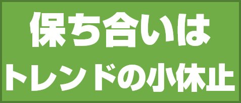 保ち合いはトレンドの小休止