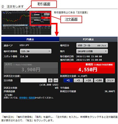 コール・オプションの注文の画像