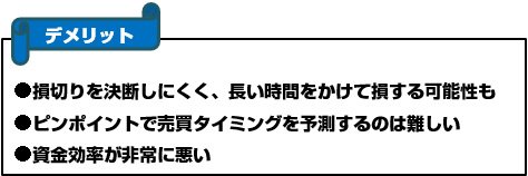 ポジショントレードのデメリット
