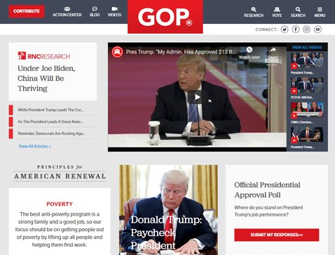 米共和党の公式サイト