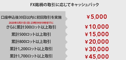 IG証券「選べる新規口座開設キャンペーン」・FX取引の条件