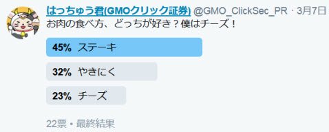 「はっちゅう君(GMOクリック証券)」の2018年3月7日(水)のツイート