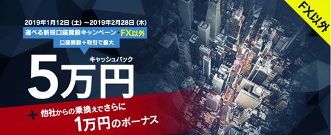 IG証券「最大6万円キャッシュバックキャンペーン」