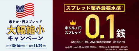 トレイダーズ証券・米ドル/円スプレッド0.1銭原則固定