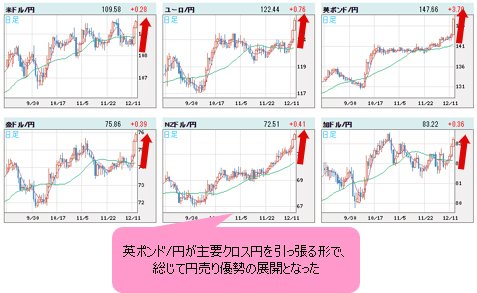 世界の通貨VS円 日足チャート