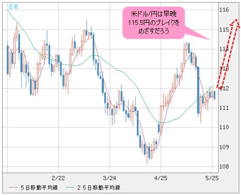 米ドル/円 日足