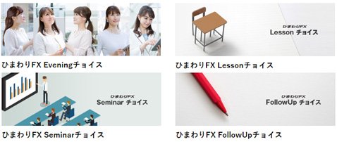 ひまわり証券「ひまわりFXアカデミーチョイス」・4つのカテゴリー