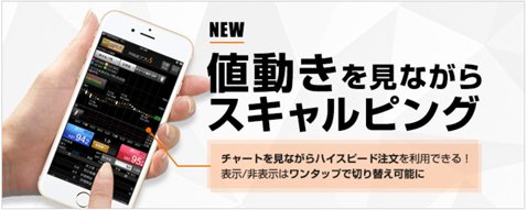 「PRIMEアプリS」のハイスピード注文画面にチャート表示が可能に