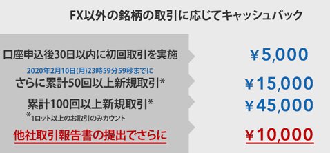 IG証券「最大6万円キャッシュバック」