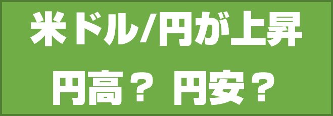 「円高」と「円安」の意味