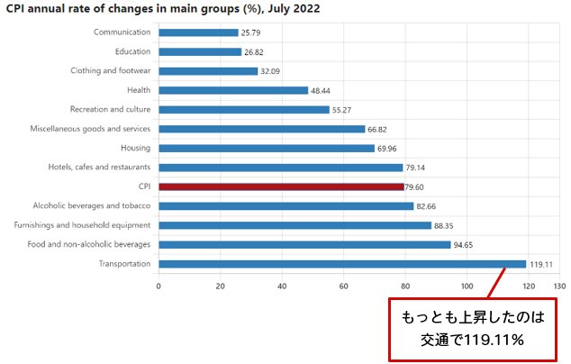 トルコCPI(前年同月比)の中身