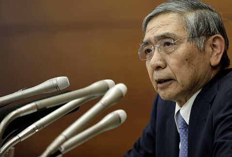 日銀金融政策決定会合後の会見で黒田総裁は、従来からの意見を変えなかった。すなわち、円安容認。これで円の行き先は決まったという (C)Bloomberg/Getty Images